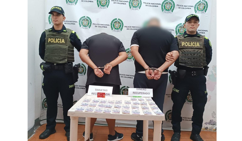 2 sujetos capturados por hurto modalidad de cambiazo