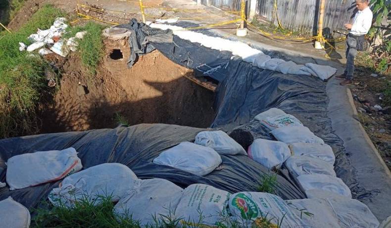 Alcaldía hace seguimiento a deslizamiento de tierra en el San Pedro Alejandrino
