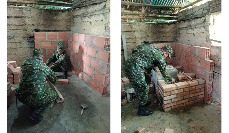 Ejército Nacional, con apoyo de la Gobernación, mejora condiciones de vida con estufas ecoeficientes