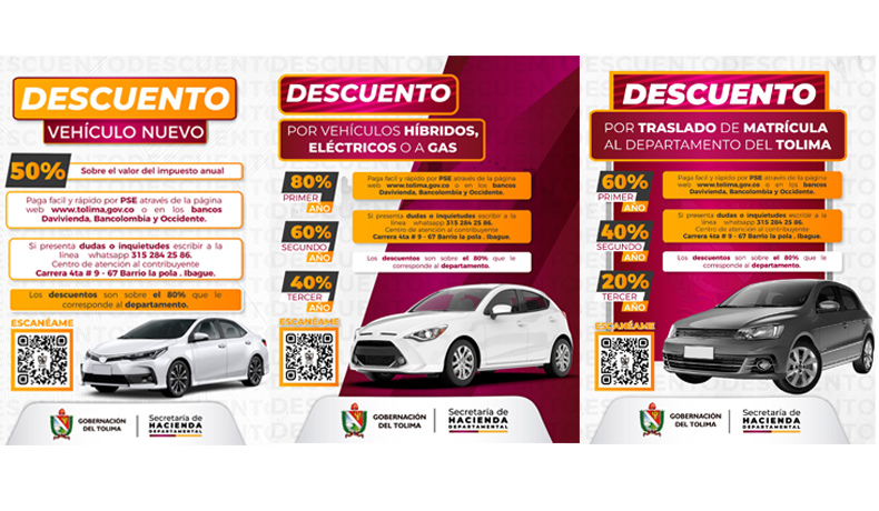 Ahorre y contribuya al Departamento Tolima