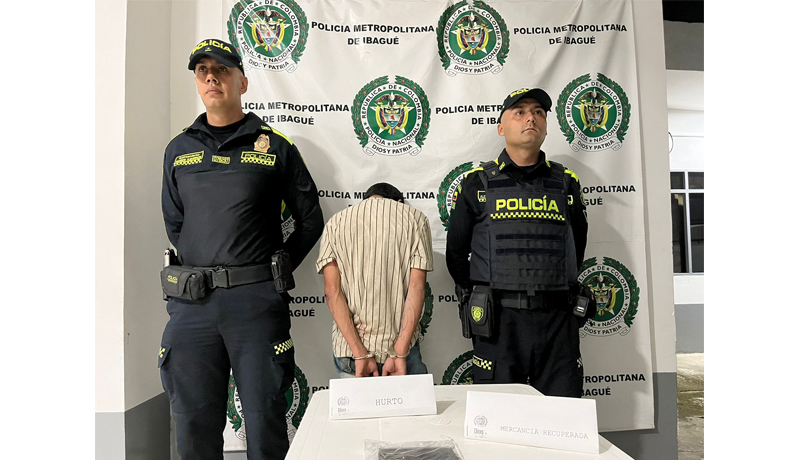 Tres personas capturadas por hurto en Ibagué y su área metropolitana