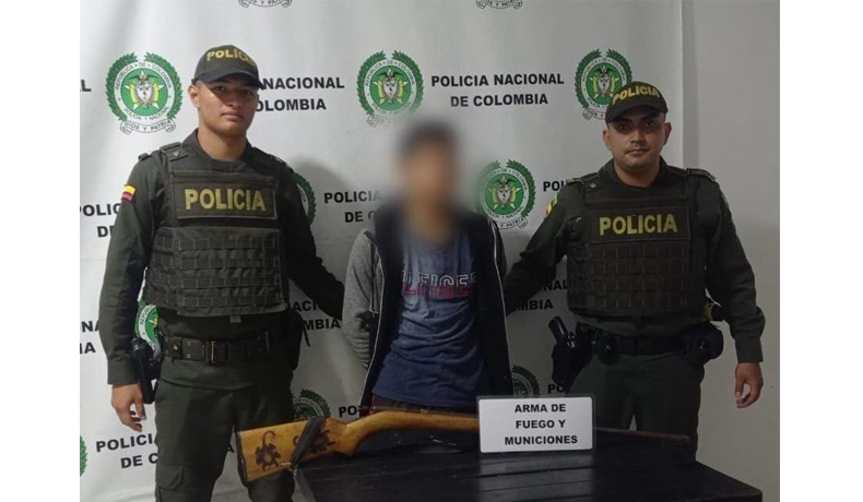 En Ortega capturado un sujeto e incautada un arma de fuego
