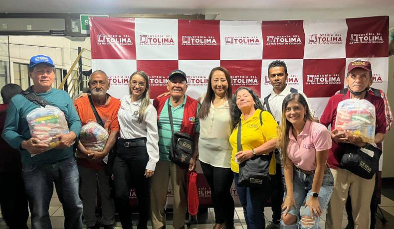 La Lotería del Tolima reafirma su compromiso social con la entrega de más de 150 kits nutricionales
