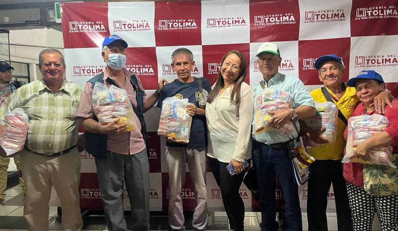La Lotería del Tolima reafirma su compromiso social con la entrega de más de 150 kits nutricionales