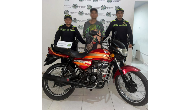 Una persona fue capturada por el hurto de una motocicleta en Ibagué
