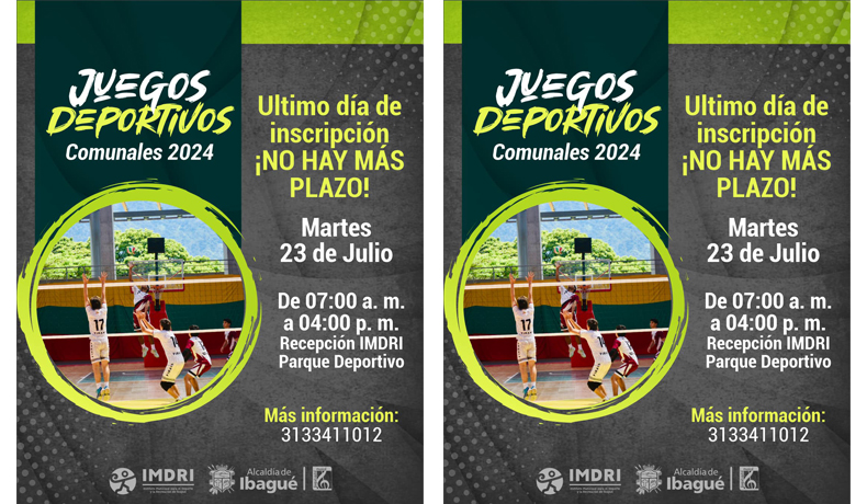 Plazo final para inscripciones a Juegos Deportivos Comunales 2024