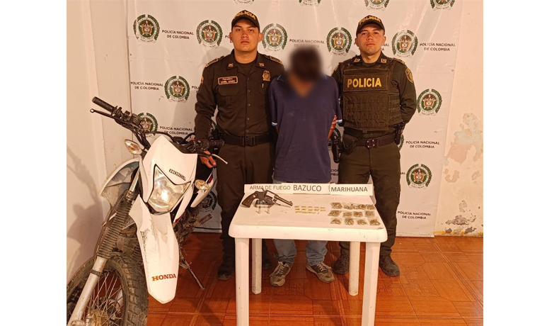 Capturado Jhan en Fresno, incautada un arma de fuego