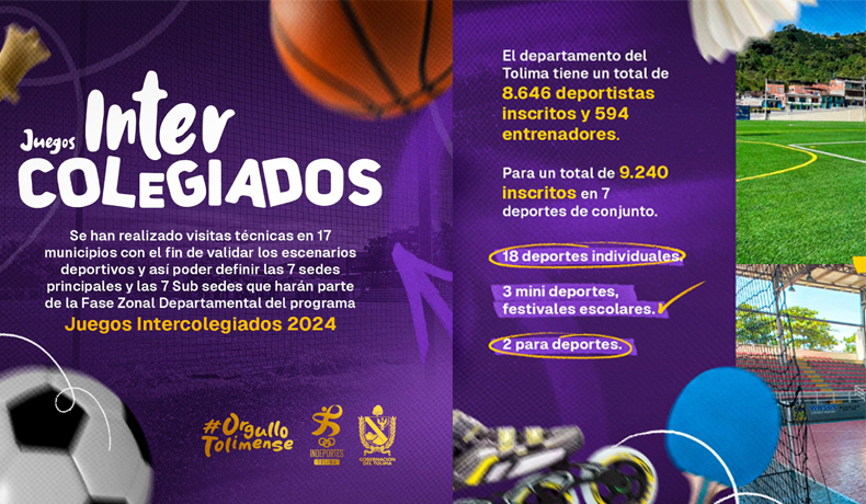 El Tolima se prepara para los Juegos Intercolegiados 2024