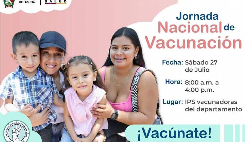 Tolima listo para la gran jornada de vacunación nacional