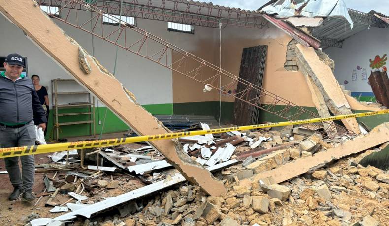 Desplome de Institución Educativa en Villahermosa alerta sobre mal estado de infraestructura escolar en el Tolima