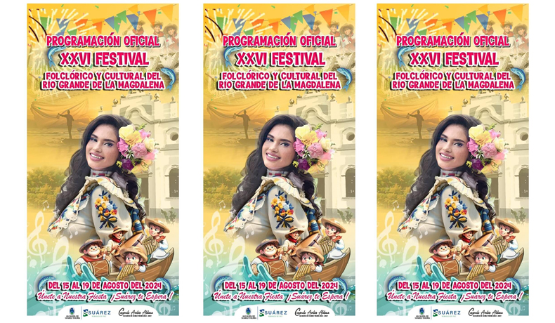 Suárez estará de fiesta con el Festival Folclórico y Cultural del Río Grande de la Magdalena