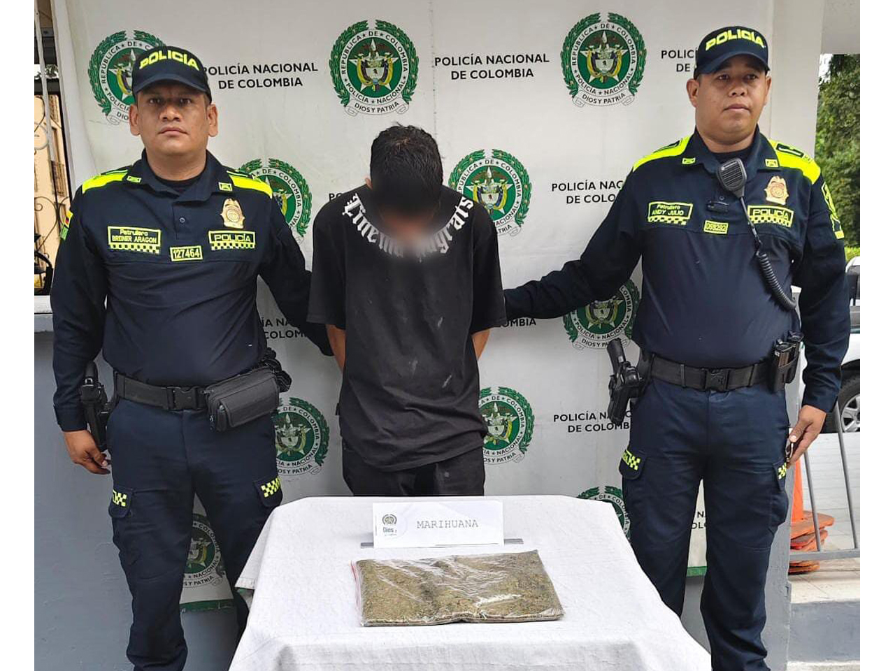 Joven de 19 años capturado transportando medio kilo de marihuana