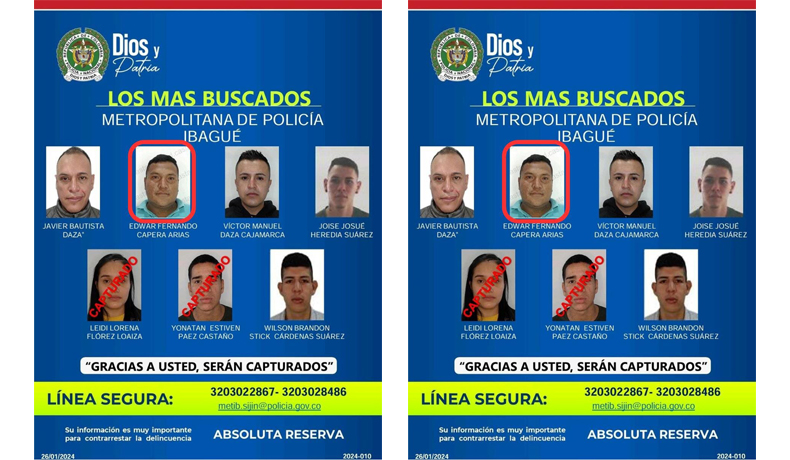 El Gordo fue capturado, hacía parte de Las Hienas y estaba en el Cartel de los más buscados