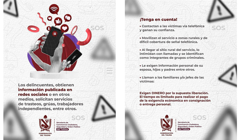 Nuevas modalidades de extorsión, a través de redes sociales, están afectando a los tolimenses 