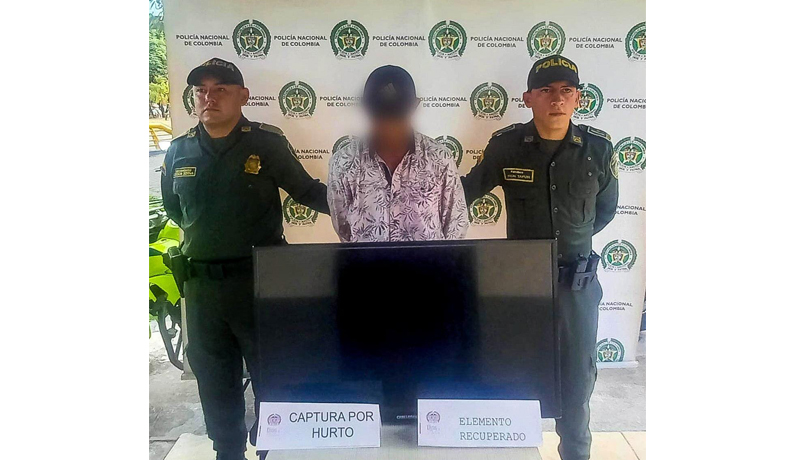 Capturado hombre por hurto de televisor en hotel de Ibagué