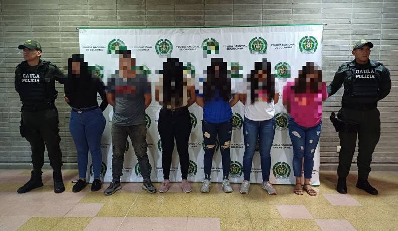 Seis personas capturadas por extorsión agravada y concierto para delinquir