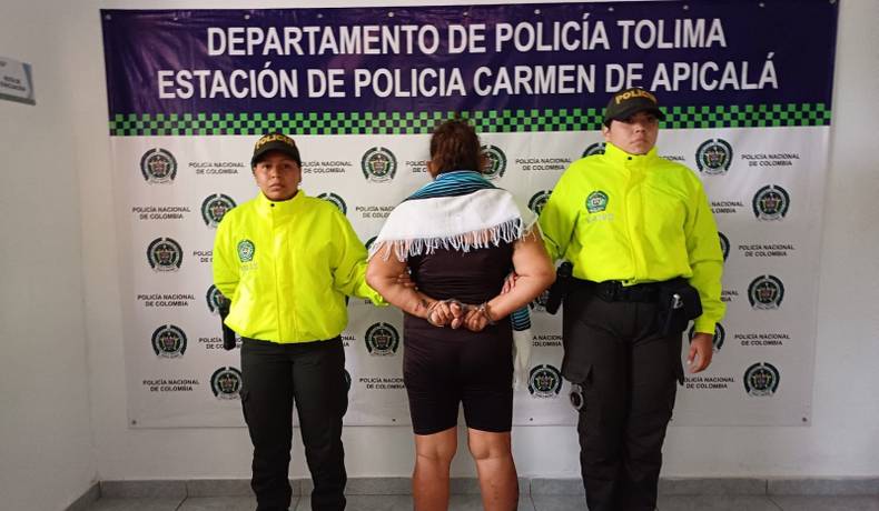 Capturada una mujer por orden judicial en Carmen de Apicalá