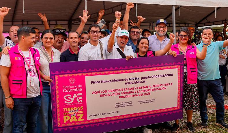 SAE entregó cinco fincas a 300 campesinos en Córdoba para impulsar economía popular
