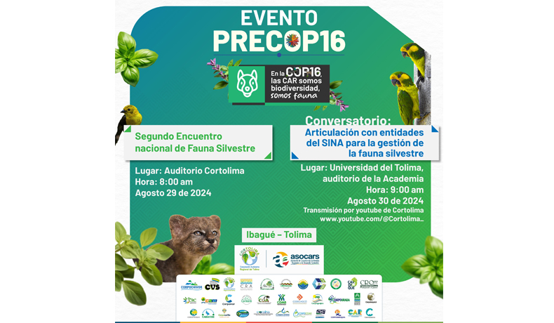 Ibagué será sede de evento PreCOP sobre fauna silvestre