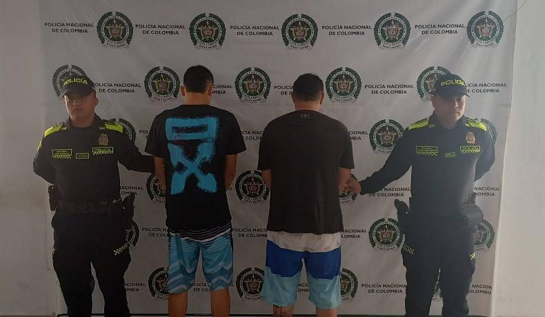 Dos sujetos capturados en Mariquita por extorsión