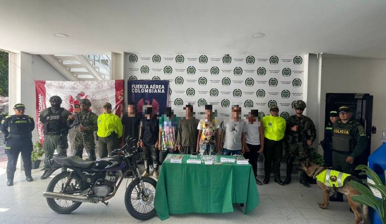 7 capturados por concierto para delinquir y tráfico de estupefacientes