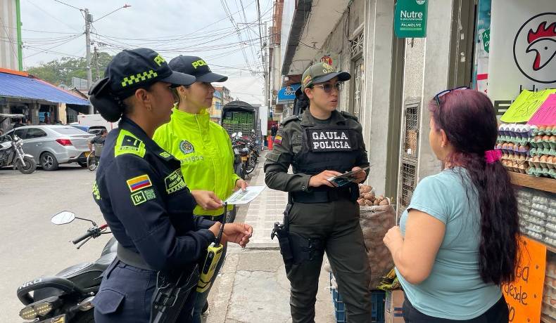 Campaña de prevención contra la extorsión en Ibagué
