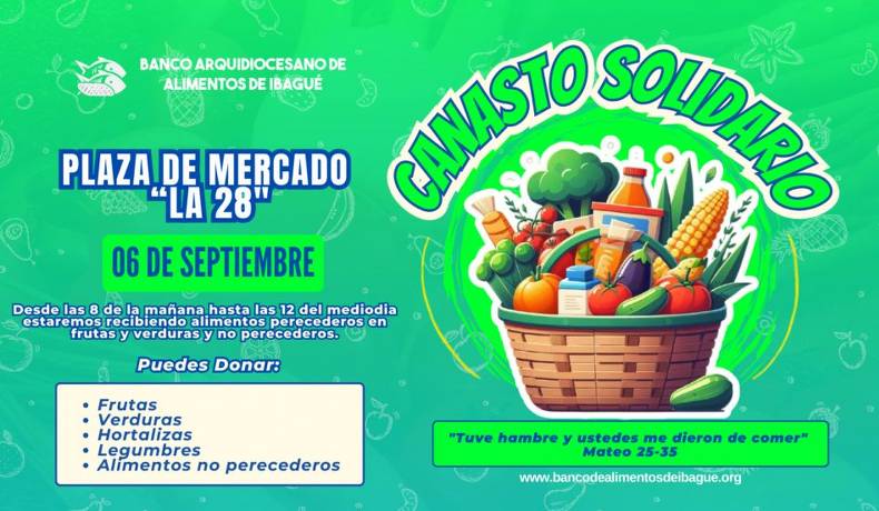 Nueva jornada del Canasto Solidario, esta vez en la emblemática Plaza de Mercado La 28