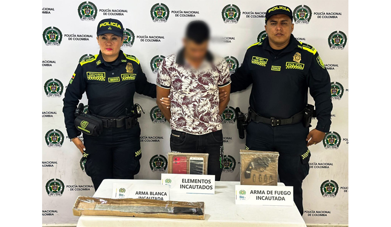 Un hombre fue capturado por porte ilegal de armas de fuego