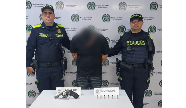 Captura en flagrancia de un hombre por porte ilegal de armas de fuego en Nueva Castilla