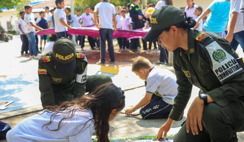 Policía Nacional participó en el Primer Festival de Derechos Humanos en Piedras, Tolima