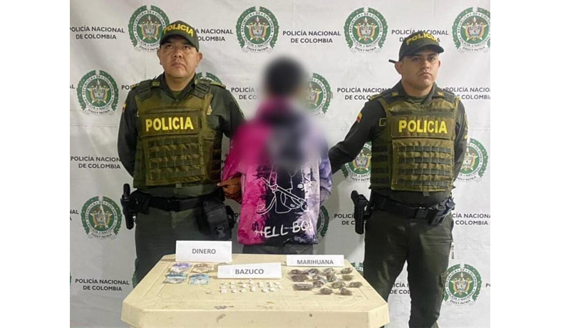 En Palocabildo, Policía logró la captura de un sujeto y la incautación de estupefacientes