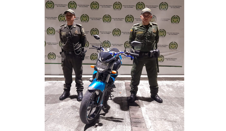 Motocicleta hurtada en el 2021 en Cundinamarca fue recuperada