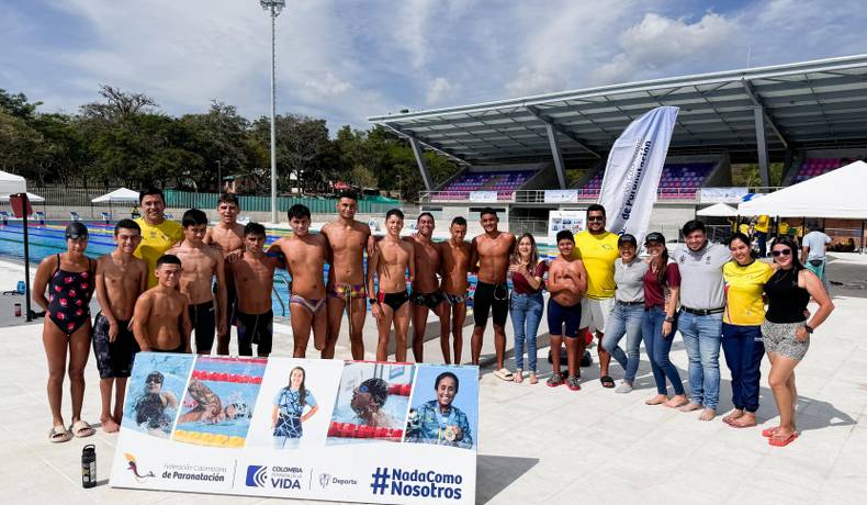 Selección Juvenil Colombia de Paranatación entrena en el Complejo Acuático de Ibagué