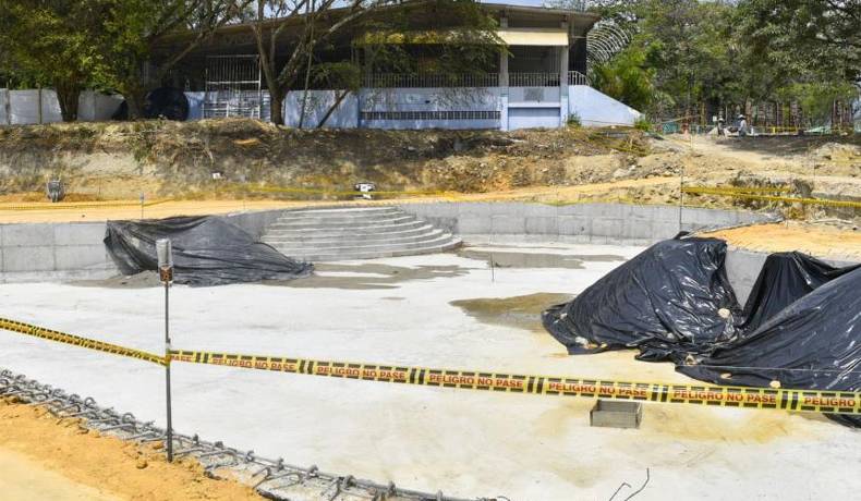 Obras del Complejo Acuático Recreativo del Parque Deportivo alcanzan el 39%