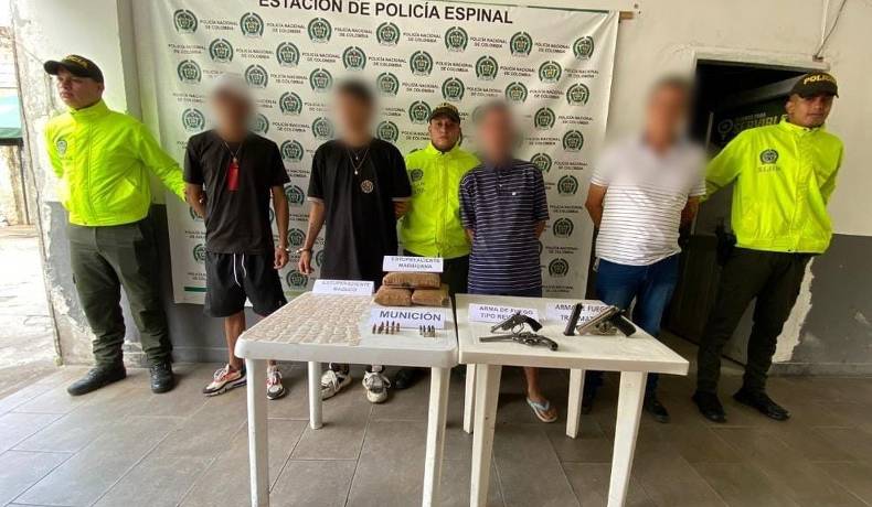 Capturados cuatro sujetos e incautadas armas de fuego y estupefacientes 