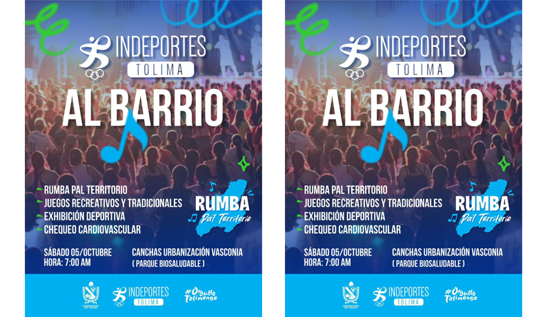 ¡Indeportes al barrio llega a la comuna 8 de Ibagué!