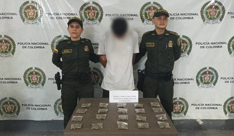 Un sujeto capturado y estupefacientes incautados en Melgar