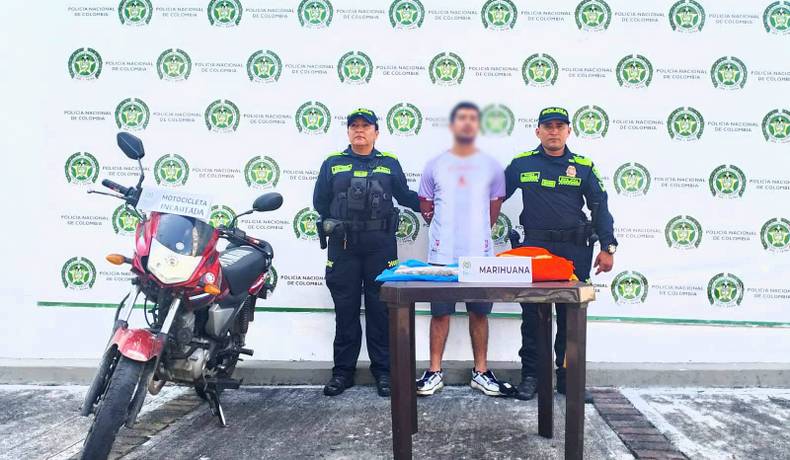 Fue sorprendido con 600 gramos de marihuana