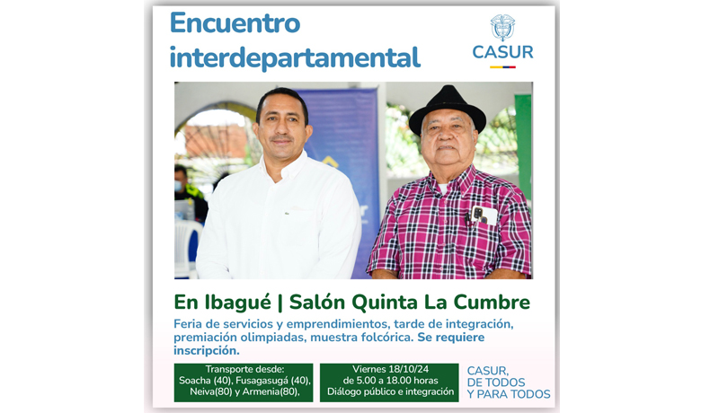 Encuentro interdepartamental y Diálogo público Casur en Ibagué