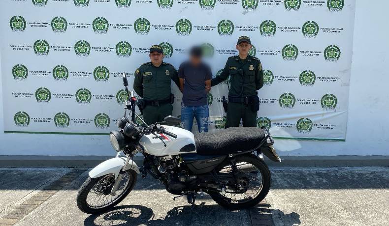 Un hombre fue capturado por el hurto de una motocicleta en el centro de Ibagué