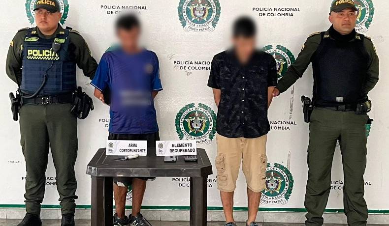 Dos hombres capturados por el hurto de dos celulares en el barrio La Estación