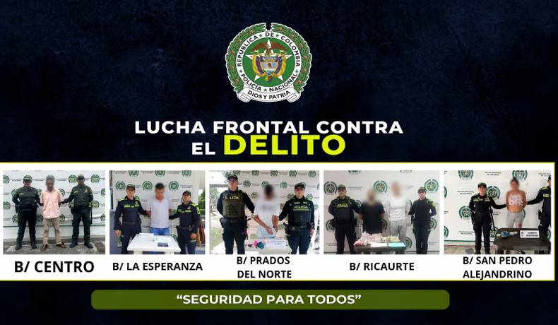 Seis personas fueron capturadas por hurto en Ibagué