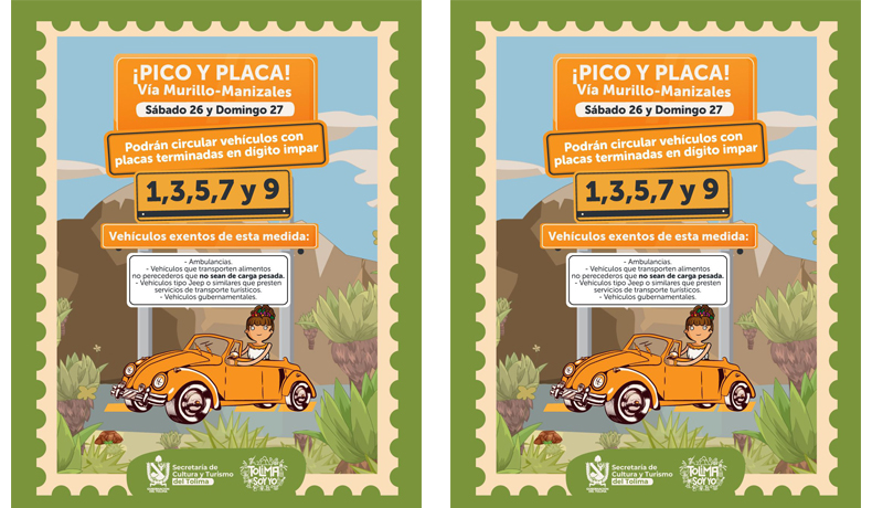 Autoridades de tránsito garantizan cumplimiento del pico y placa en la vía Murillo-Manizales