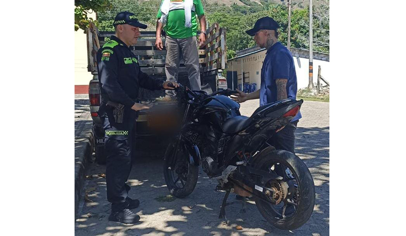 En Valle de San Juan se recuperó motocicleta que habría sido hurtado en Agua de Dios