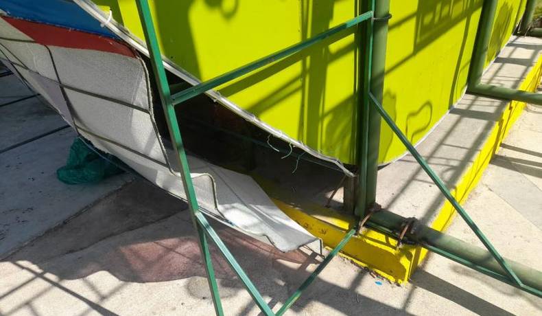 Vandalizaron y robaron partes de la instalación del alumbrado navideño