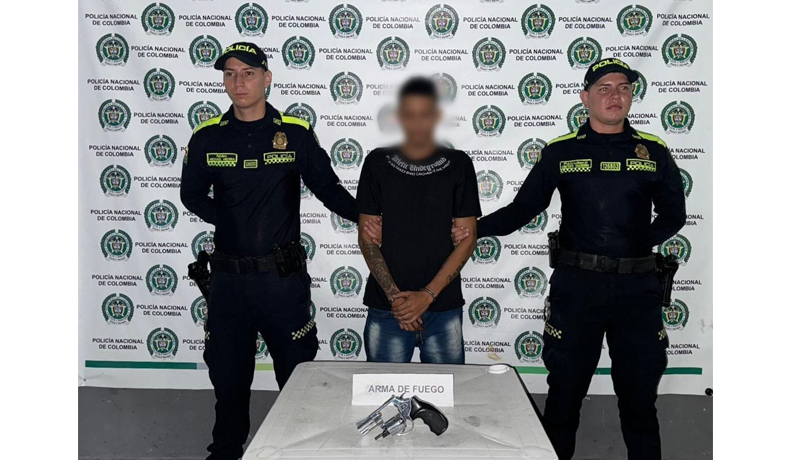 En El Espinal se capturo un sujeto y se el incautó un arma modificada
