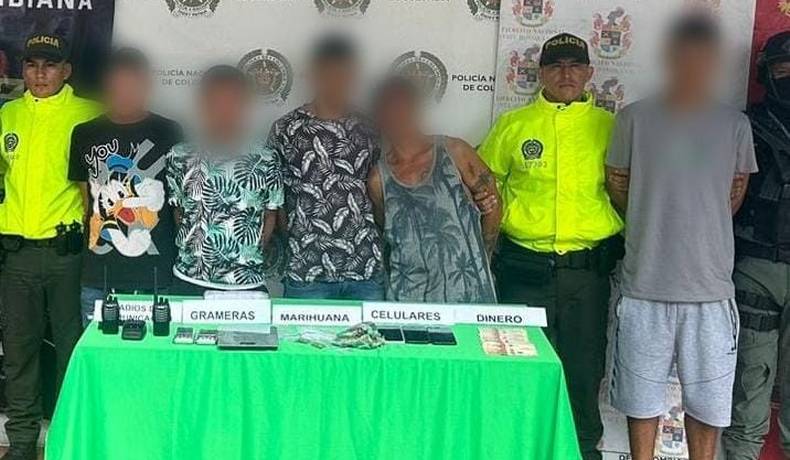 En Chaparral, 5 capturados en operación de alto impacto contra la venta de estupefacientes