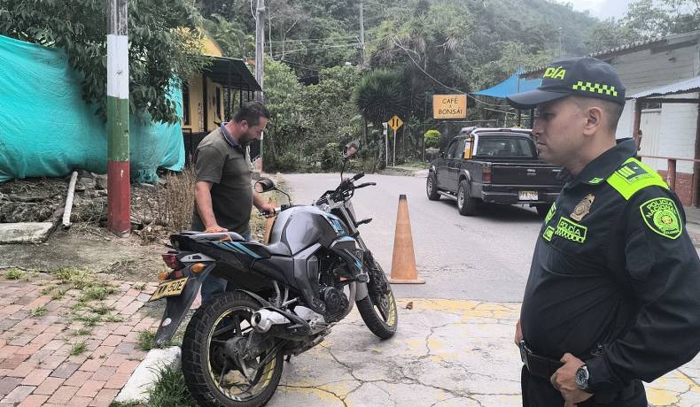 Recuperada motocicleta hurtada en El Cañón del Combeima 