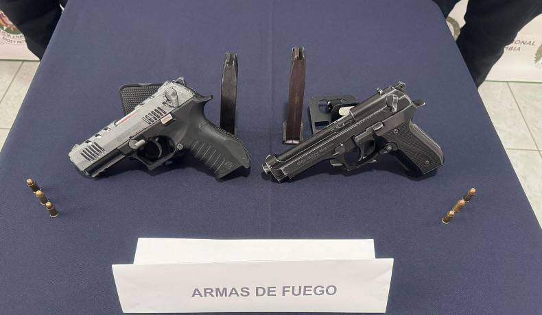 Capturado sujeto que se movilizaba con dos armas traumáticas y municiones