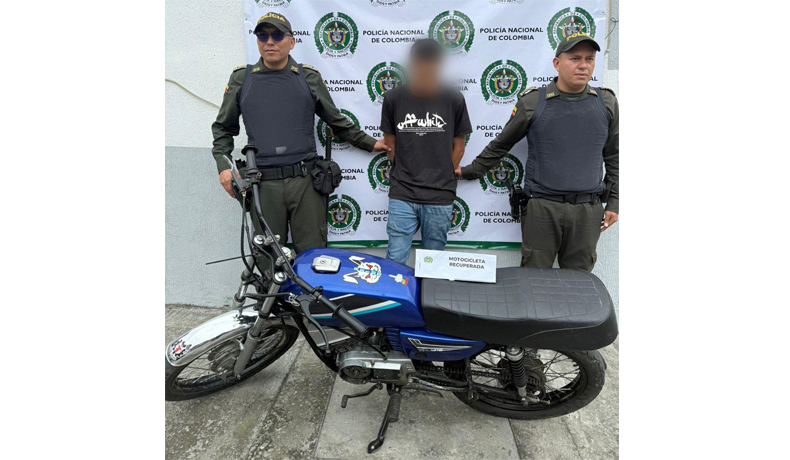Recuperada motocicleta que fue hurtada en Venadillo